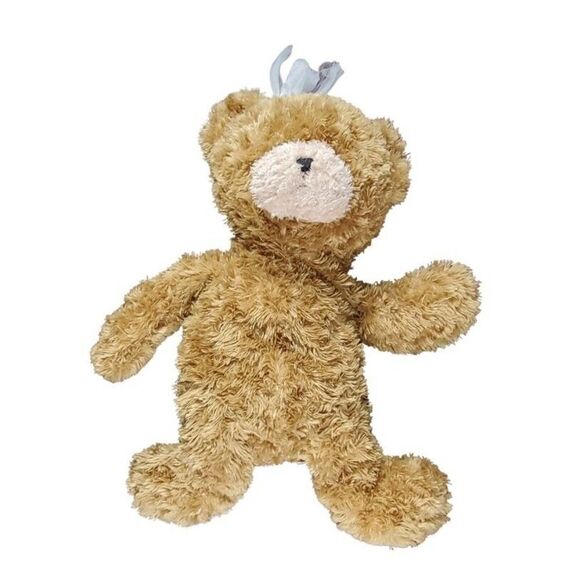 Animal Adventure Bear Brown Floppy Furry White Bow Soft Huggable Shaggy Long 19" - Picture 8 of 8